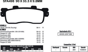 EBC BRAKES Brake Pads SFA498HH 