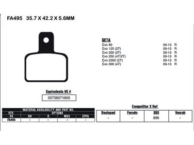 EBC BRAKES Brake Pads FA495