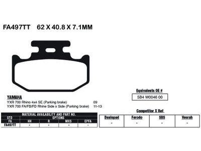 EBC BRAKES Brake Pads FA497TT