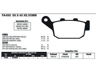 EBC BRAKES Brake Pads FA496HH