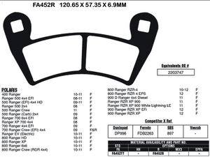 EBC BRAKES Brake Pads FA452R-SPECIAL ORDER 