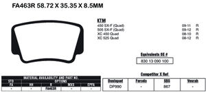 EBC BRAKES Brake Pads FA463R-SPECIAL ORDER 