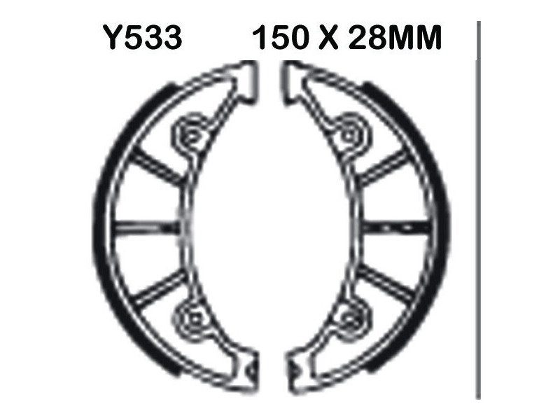 EBC BRAKES Brake Shoes Y533 click to zoom image