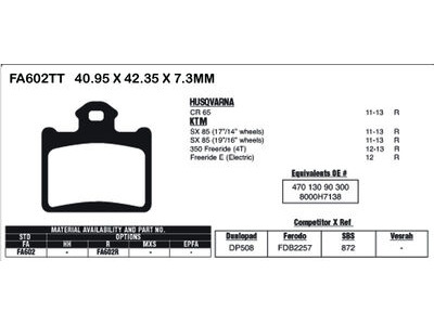 EBC BRAKES Brake Pads FA602TT