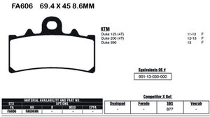 EBC BRAKES Brake Pads FA606 