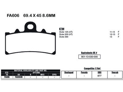 EBC BRAKES Brake Pads FA606HH