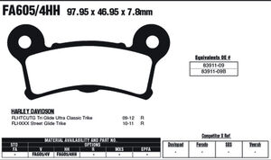 EBC BRAKES Brake Pads FA605/4HH 