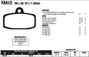 EBC BRAKES Brake Pads FA612TT 