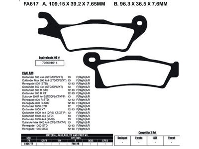 EBC BRAKES Brake Pads FA617TT