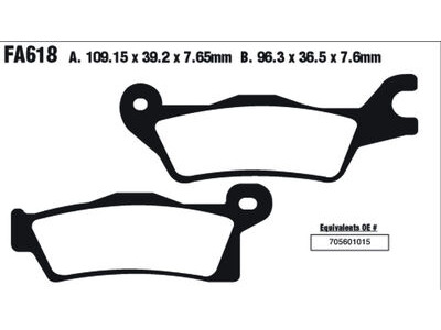 EBC BRAKES Brake Pads FA618TT