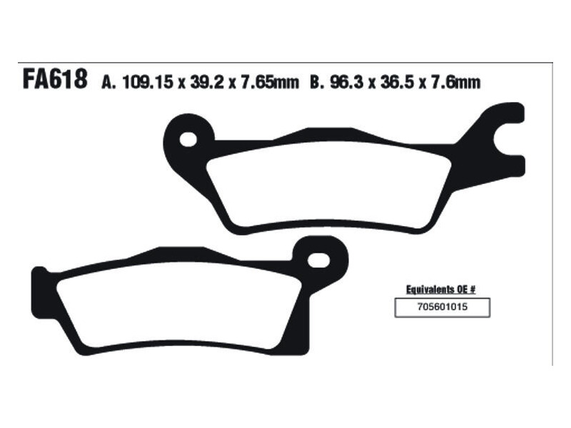 EBC BRAKES Brake Pads FA618R click to zoom image