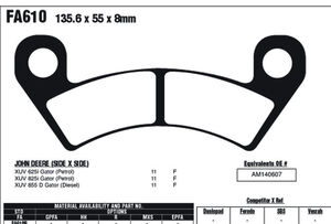 EBC BRAKES Brake Pads FA610R-SPECIAL ORDER 