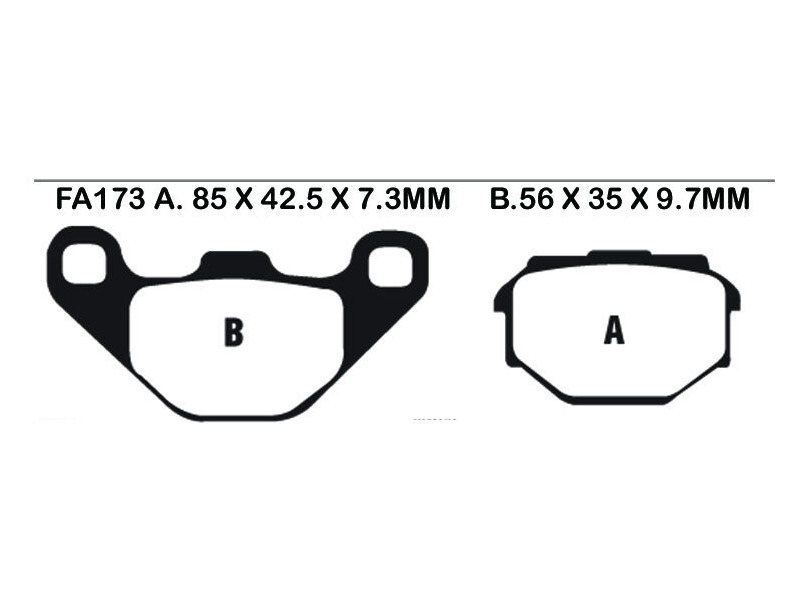 EBC BRAKES Brake Pads SFA173 click to zoom image