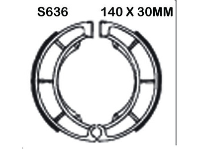 EBC BRAKES Brake Shoes S636