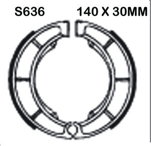 EBC BRAKES Brake Shoes S636 