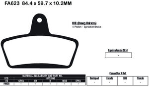 EBC BRAKES Brake Pads FA623-SPECIAL ORDER+AF3250 