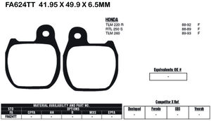 EBC BRAKES Brake Pads FA624TT 