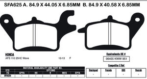 EBC BRAKES Brake Pads SFA625 