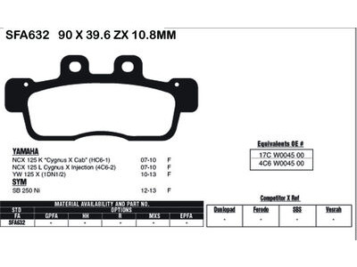 EBC BRAKES Brake Pads SFA632