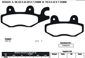 EBC BRAKES Brake Pads SFA635 