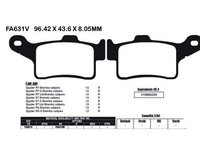 EBC BRAKES Brake Pads FA631HH