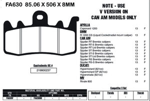 EBC BRAKES Brake Pads FA630V 