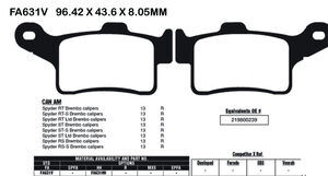 EBC BRAKES Brake Pads FA631V 