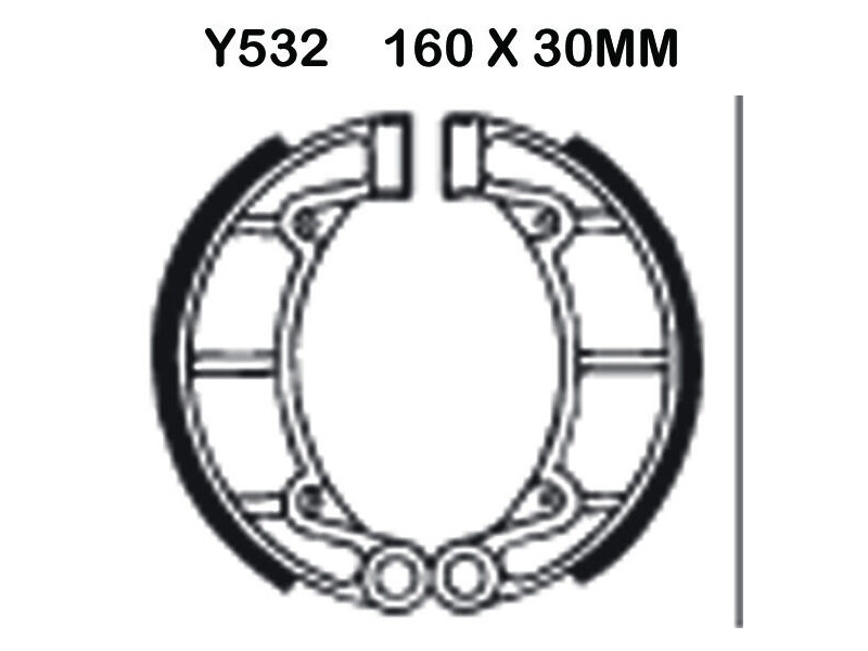 EBC BRAKES Brake Shoes Y532 click to zoom image