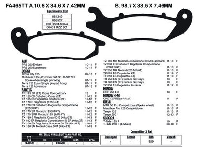 EBC BRAKES Brake Pads FA456TT-SPECIAL ORDER