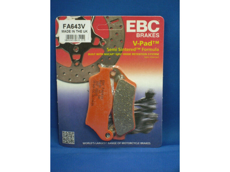 EBC BRAKES Brake Pads FA643V click to zoom image