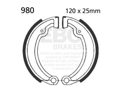 EBC BRAKES Brake Shoes 980