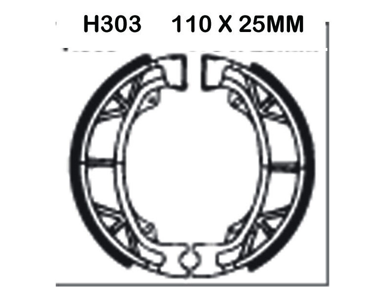 EBC BRAKES Brake Shoes H303G click to zoom image