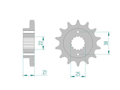 JT SPROCKETS Sprocket Front 4013-15 JTF 739-15