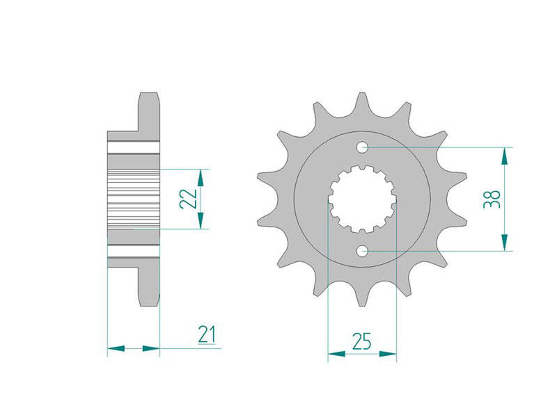 JT SPROCKETS Sprocket Front 4013-15 JTF 739-15 click to zoom image