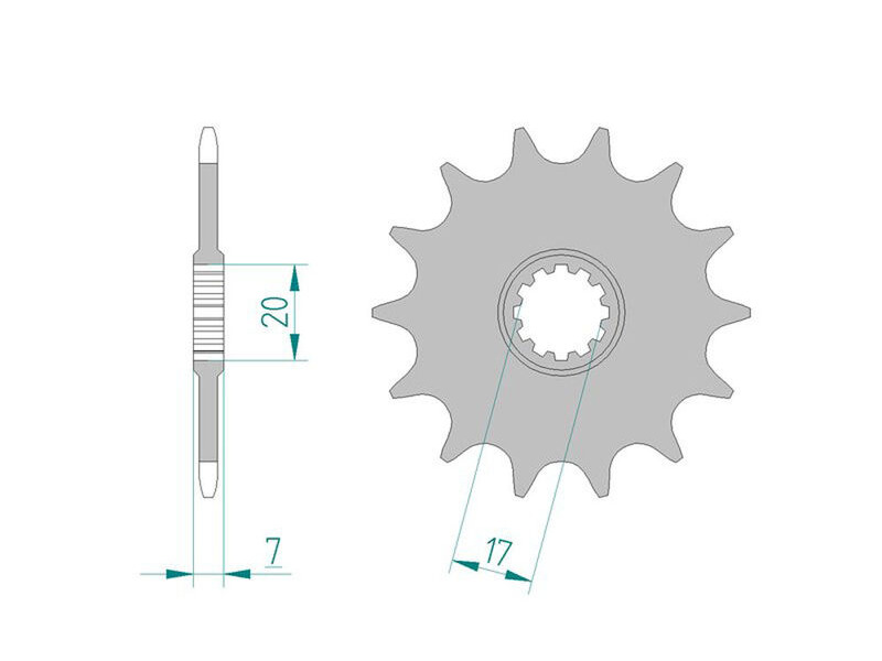 JT SPROCKETS Sprocket Front 4020-12 No JTR click to zoom image