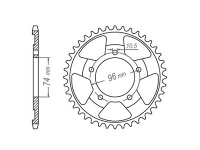 JT SPROCKETS Sprocket Rear 1209-41 JTR1209