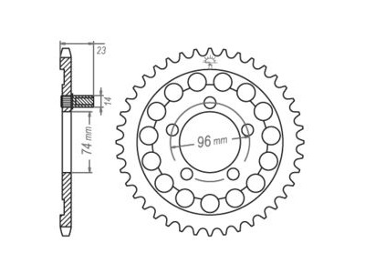 JT SPROCKETS Sprocket Rear 1315-40 JTR1315