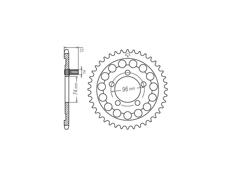 JT SPROCKETS Sprocket Rear 1315-40 JTR1315 click to zoom image