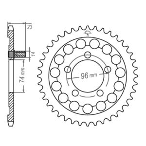 JT SPROCKETS Sprocket Rear 1315-40 JTR1315 