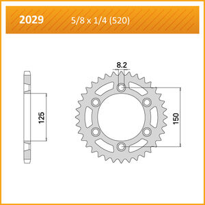 JT SPROCKETS Sprocket Rear 2029-40 No JTR 