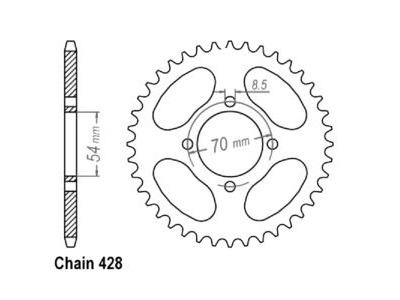 JT SPROCKETS Sprocket Rear JTR 262-40