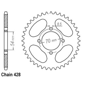 JT SPROCKETS Sprocket Rear JTR 262-40 