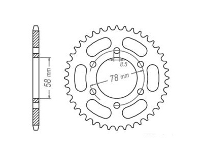 JT SPROCKETS Sprocket Rear JTR 458-36