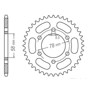 JT SPROCKETS Sprocket Rear JTR 458-36 