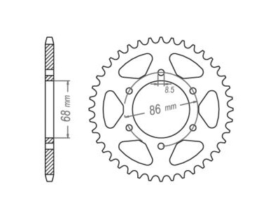 JT SPROCKETS Sprocket Rear JTR 473-37