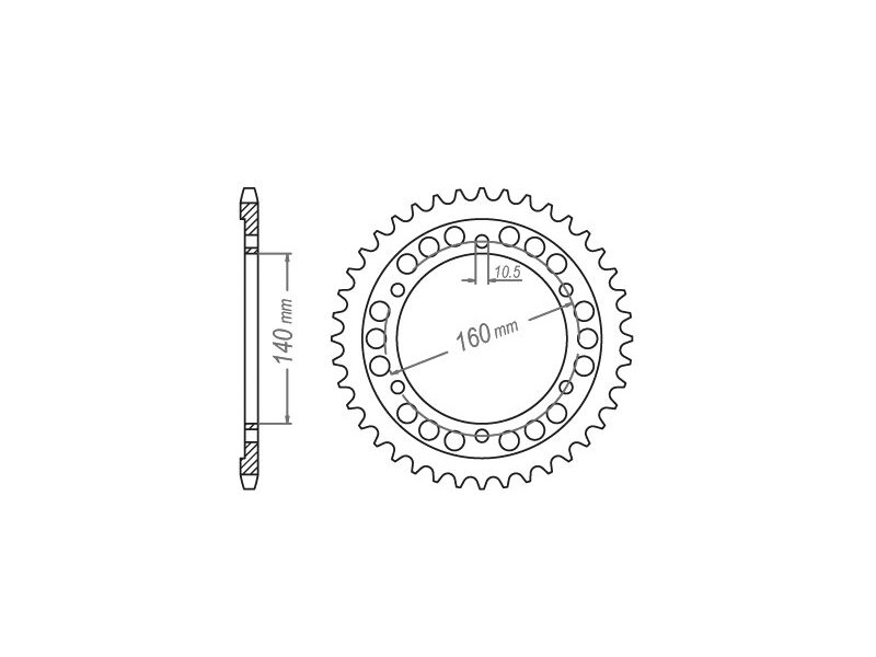 JT SPROCKETS Sprocket Rear JTR 503-45 click to zoom image