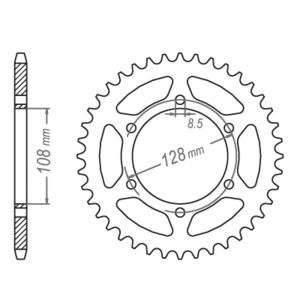 JT SPROCKETS Sprocket Rear JTR 804-42 