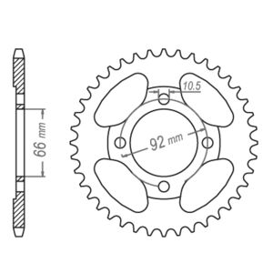 JT SPROCKETS Sprocket Rear JTR 836-47 