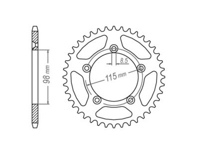 JT SPROCKETS Sprocket Rear JTR 894-48