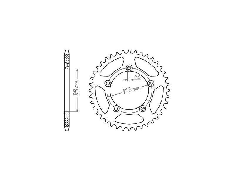 JT SPROCKETS Sprocket Rear JTR 894-48 click to zoom image